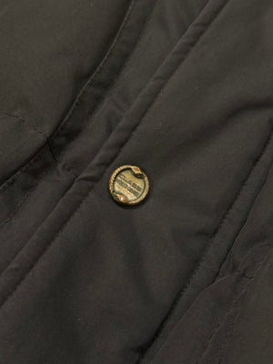 2000s Cavalli puffer bomber jacket with leather details