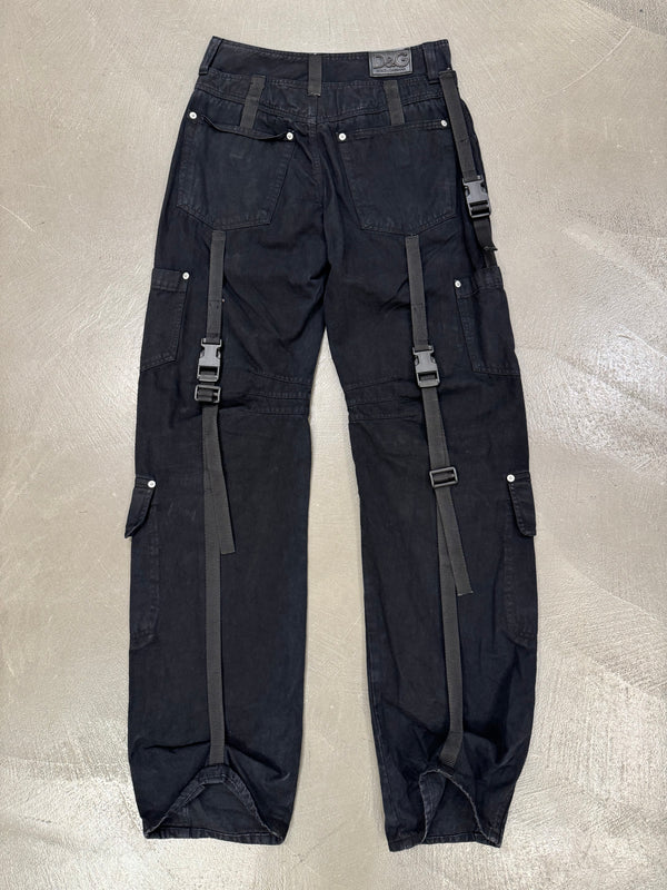 A/W2003 Dolce & Gabbana bondage double waisted cargo pants