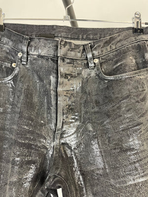 AW2003 Dior by Hedi Slimane waxed jeans