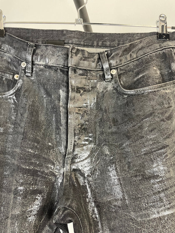 AW2003 Dior by Hedi Slimane waxed jeans