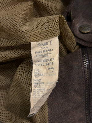 1990s Armani leather work jacket