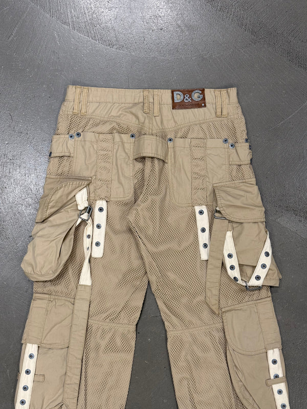 S/S2004 Dolce & Gabbana mesh bondage cargo pants