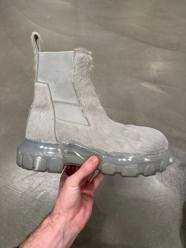 F/W 2021 Rick Owens beatle bozo pony hair boots