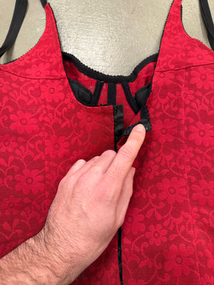 S/S 2003 Dolce & Gabbana red lace bustier corset