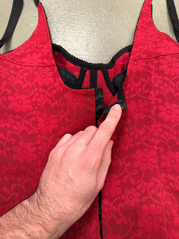 S/S 2003 Dolce & Gabbana red lace bustier corset