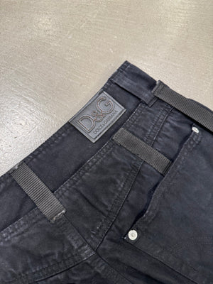 A/W2003 Dolce & Gabbana bondage double waisted cargo pants