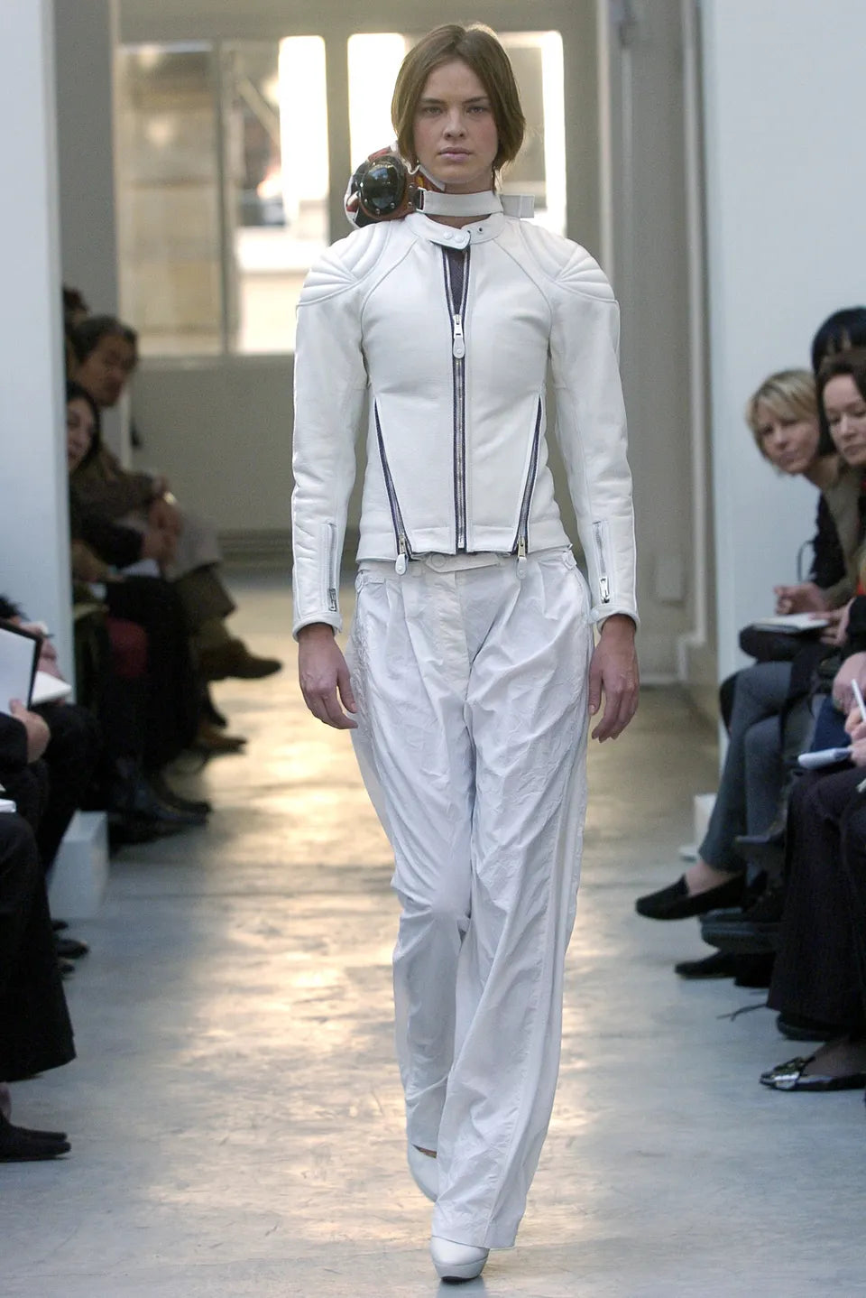 A/W2004 Balenciaga by Nicolas Ghesquière runway reinforced leather jac