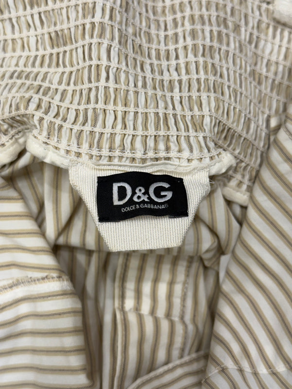 2000s Dolce & Gabbana pinstripe corset top