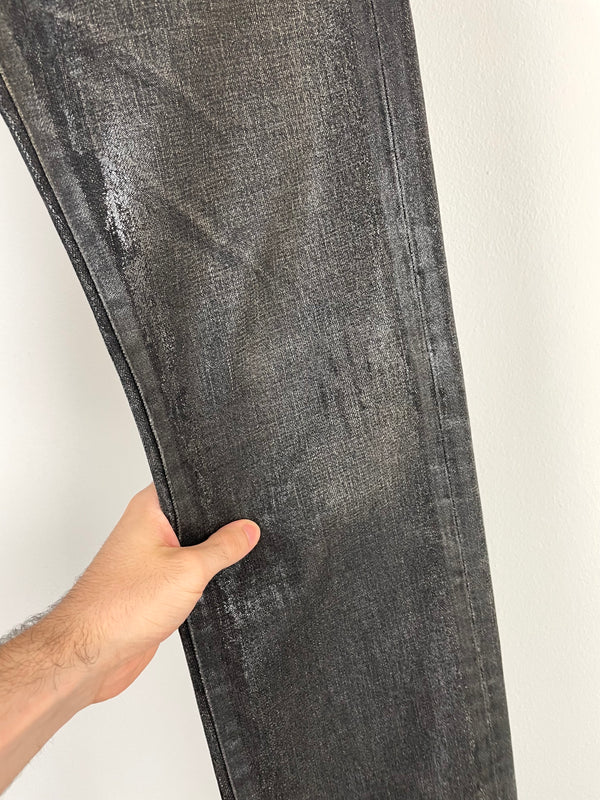 AW2003 Dior by Hedi Slimane waxed jeans