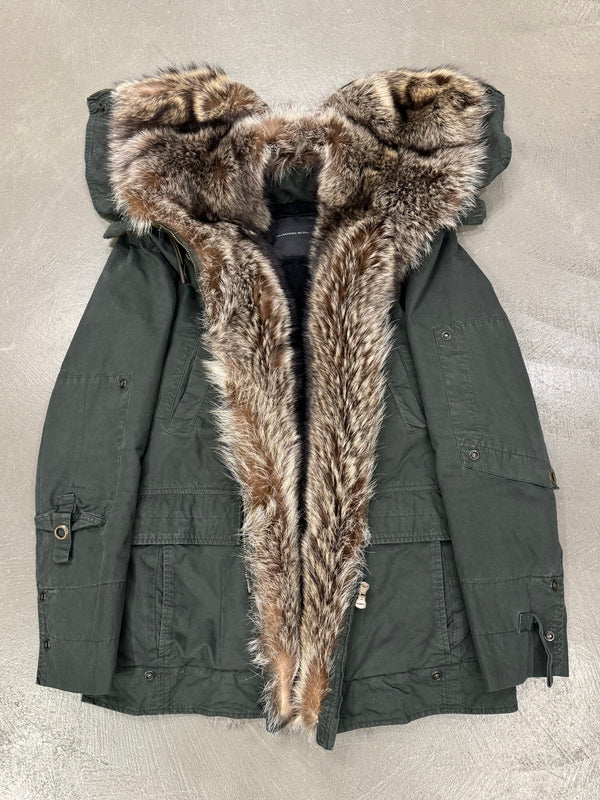 2010s Ermanno Scervino "Kanye" real marmot fur parka