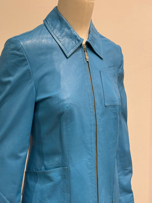 S/S1997 Versace electric blue leather set