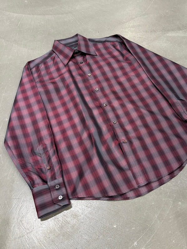 1997 Gucci by Tom Ford iridescent checkered shirt