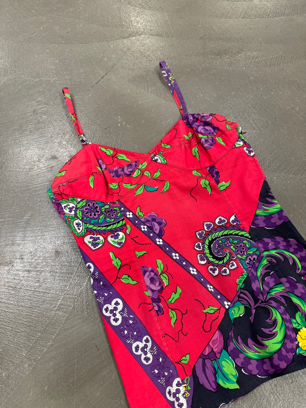 1990s Gianni Versace bandana corset style top