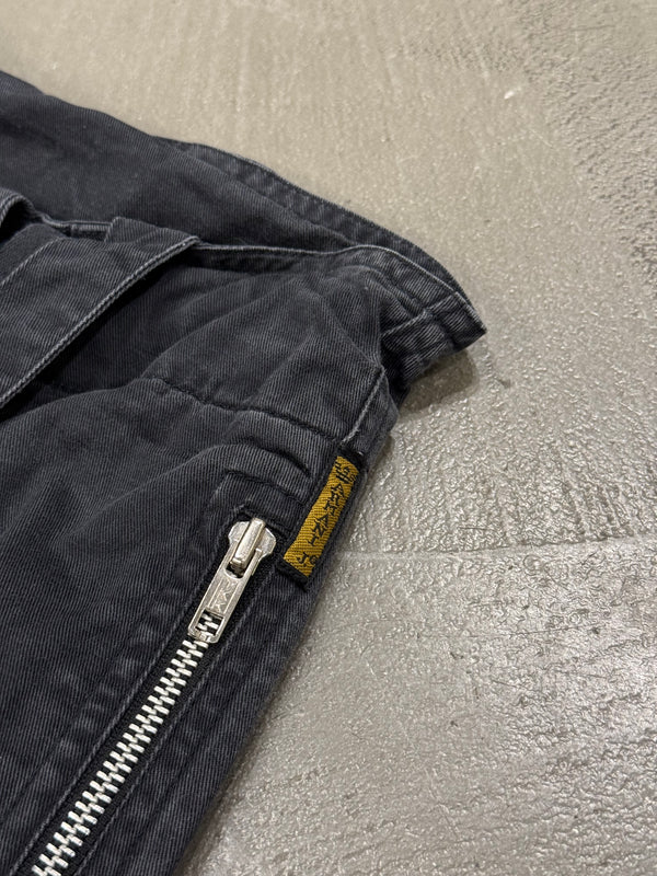 1990s Armani suspenders braces zipper pants