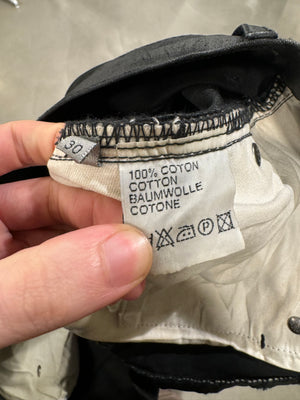 F/W 2003 Dior by Hedi Slimane coated clawmark jeans