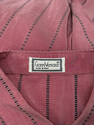 2000s Gianni Versace iridescent stripe shirt