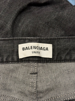 A/W2021 Balenciaga "skater" wide distressed baggy jeans