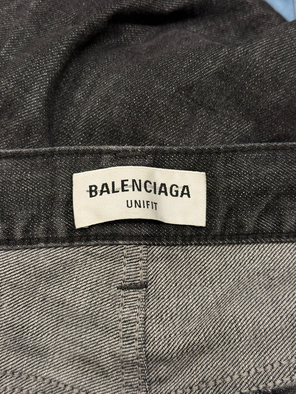 A/W2021 Balenciaga "skater" wide distressed baggy jeans