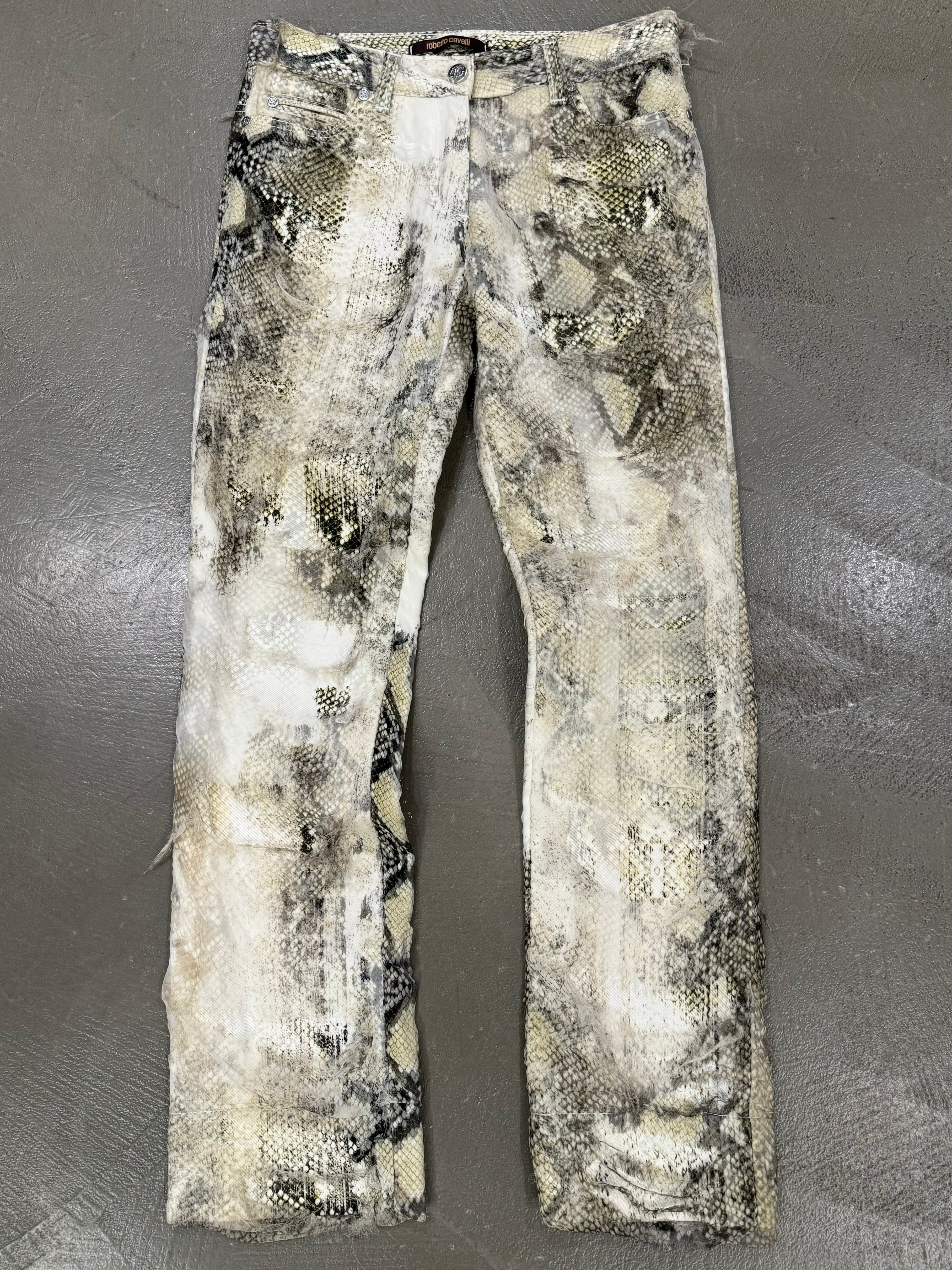 2001 Roberto Cavalli snake skin pants