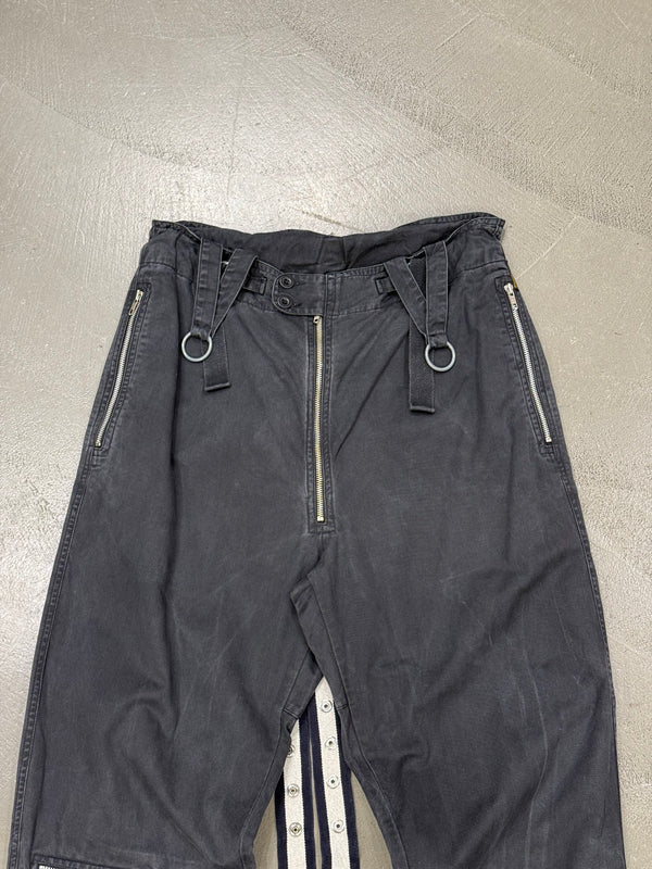 1990s Armani suspenders braces zipper pants