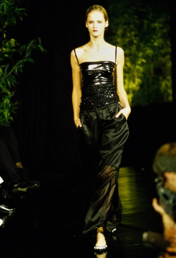 S/S 1999 Dolce & Gabbana paillettes beaded skirt set