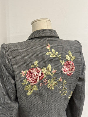 A/W1997 Alexander McQueen runway checked embroidered suit set