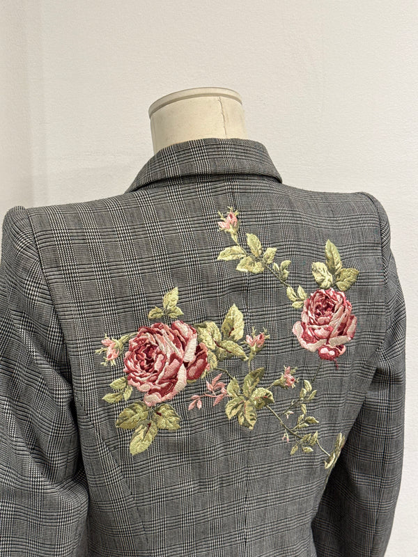 A/W1997 Alexander McQueen runway checked embroidered suit set