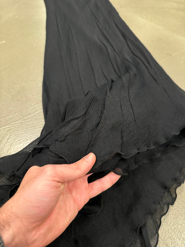 2003 Roberto Cavalli wrinkle maxi dress