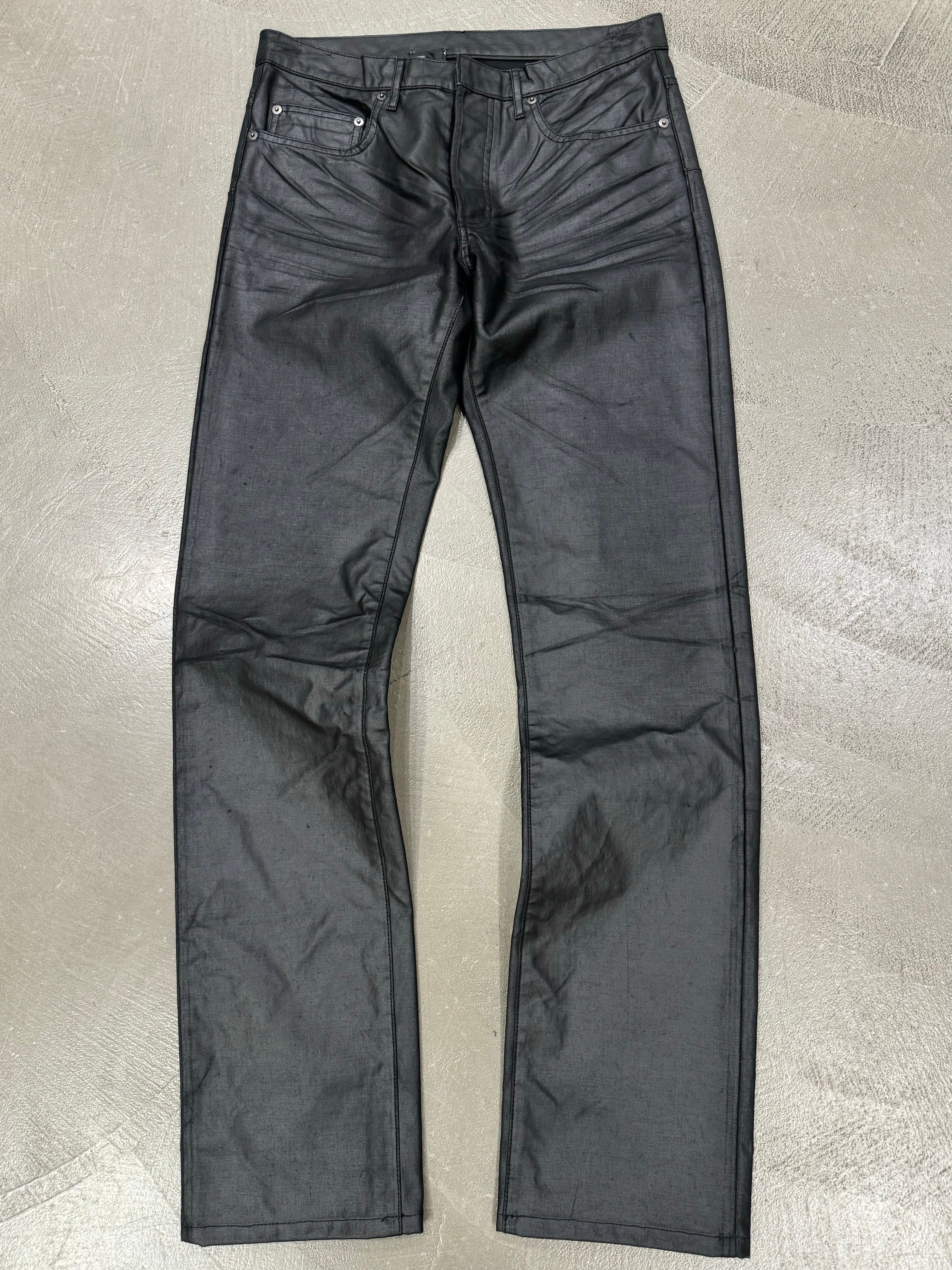 パンツ g-star raw lame coating denim hedi dior F/W 2003 Dior by Hedi Slimane coated clawmark jeans