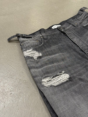 A/W2021 Balenciaga "skater" wide distressed baggy jeans