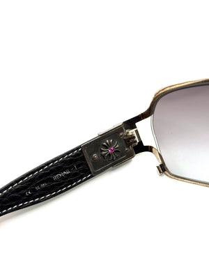 1/1 Chrome Hearts REHAB-I factory diamonds and ruby leather sunglasses