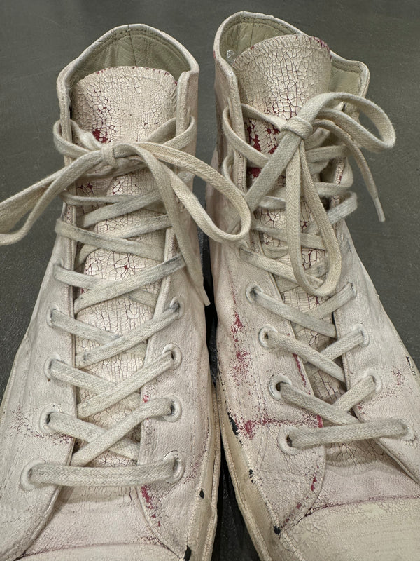 2016 Maison Margiela x Converse cracked painted sneakers