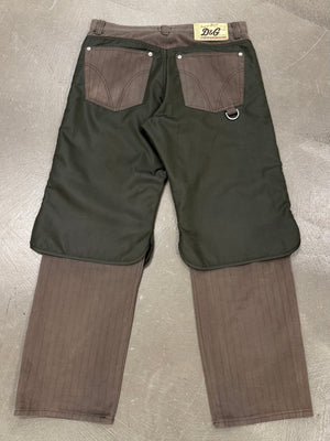 A/W2004 Dolce & Gabbana double layer hybrid pants