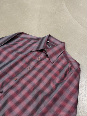 1997 Gucci by Tom Ford iridescent checkered shirt