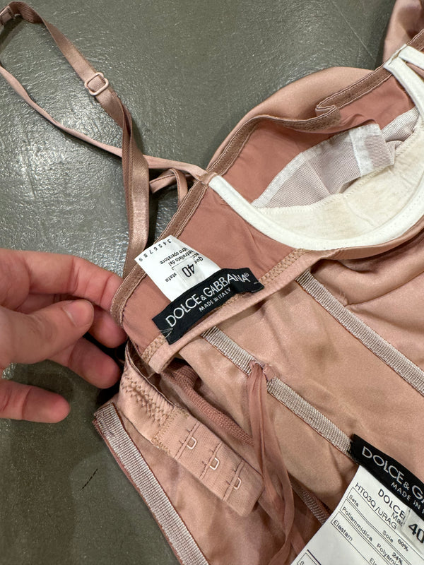 S/S 2003 Dolce & Gabbana lace up corset bustier