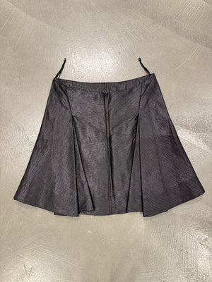 S/S2008 Alexander McQueen silk mini flared skirt