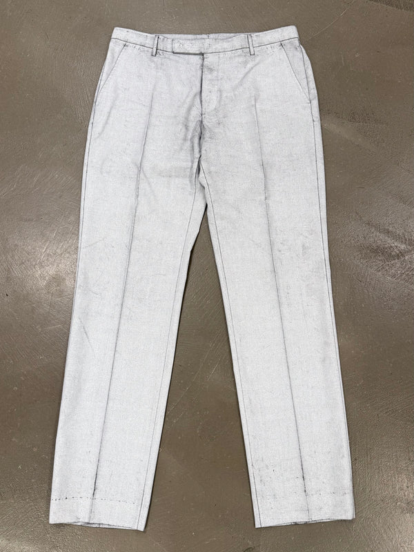 2013 Maison Margiela cracked painted tailored suit set