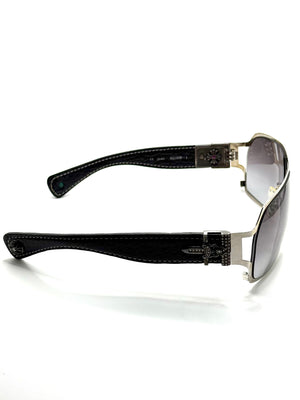 1/1 Chrome Hearts REHAB-I factory diamonds and ruby leather sunglasses