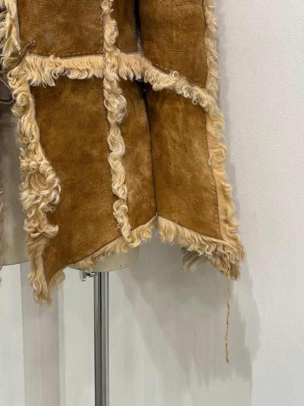 A/W1999 Roberto Cavalli shearling patchwork jacket