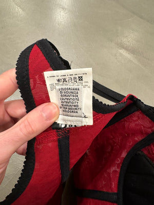 S/S 2003 Dolce & Gabbana red lace bustier corset