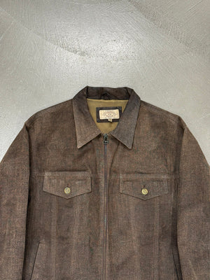 1990s Armani leather work jacket