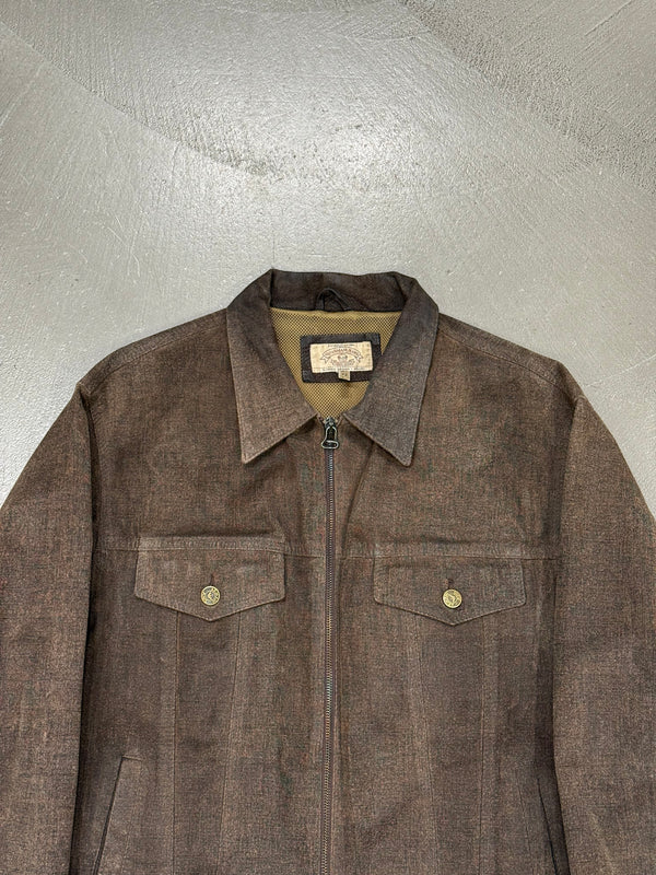 1990s Armani leather work jacket