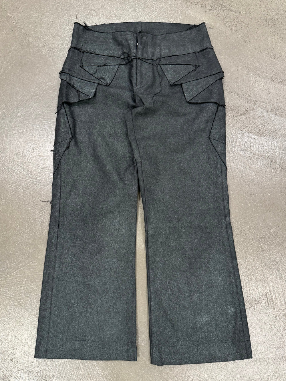 Issey Miyake paneled coated pants