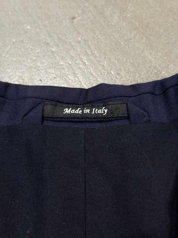 2014 Maison Margiela compressed leather collar blazer