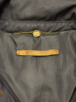 2000s Cavalli puffer bomber jacket with leather details