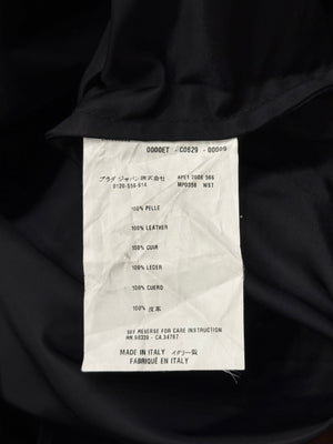 2000s Miu Miu lazer cut leather skirt