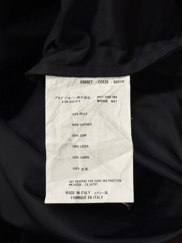 2000s Miu Miu lazer cut leather skirt