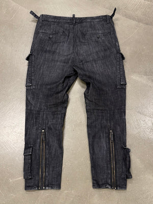 2000s DsQuared2 cargo biker pants