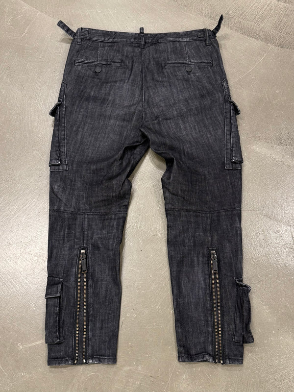 2000s DsQuared2 cargo biker pants