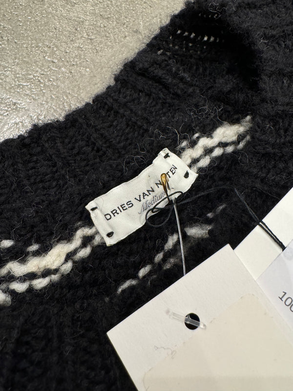 A/W2024 Dries Van Noten distressed stipe knit